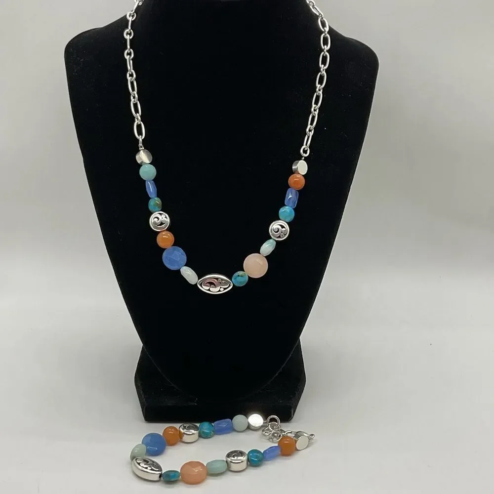 Brighton Contempo Chroma Multicolor Beaded Necklace and Bracelet Set